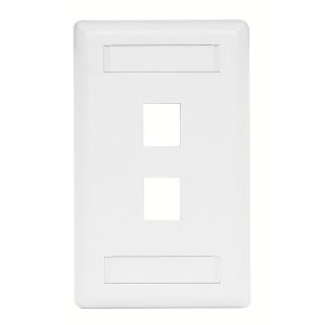 FACE PLATE DE 2 SALIDAS COLOR BLANCO, HUBBELL