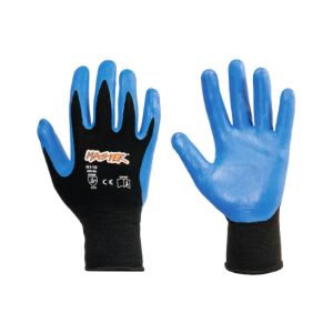 GUANTE MASTER AZUL REVESTIDO NITRILO N110 L.