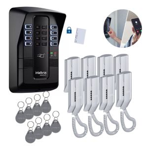A-KIT COLL8i CENTRAL DE PORTERÍA COLLECTIVE 8i / 1 PLACA / 8 CITÓFONOS/ 8 TAGS D/F/ TARJETA MASTER
